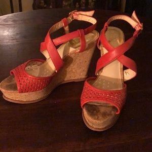 Vintage Vince Camuto Cork Wedge Sandals